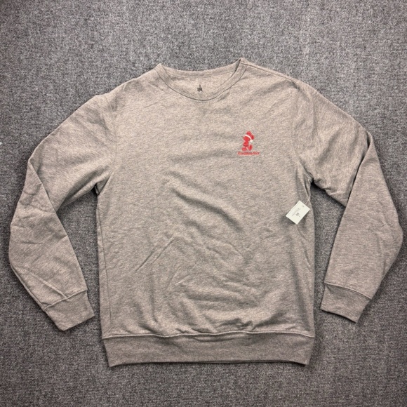 DISNEYLAND RESORT MICKEY MOUSE CHRISTMAS SANTA RINGER SWEATSHIRT ADULT S - Picture 1 of 7